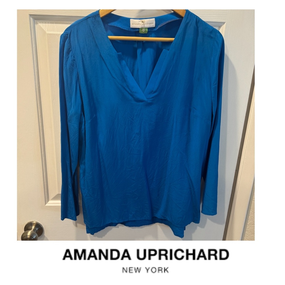 Amanda Uprichard Blue Blouse